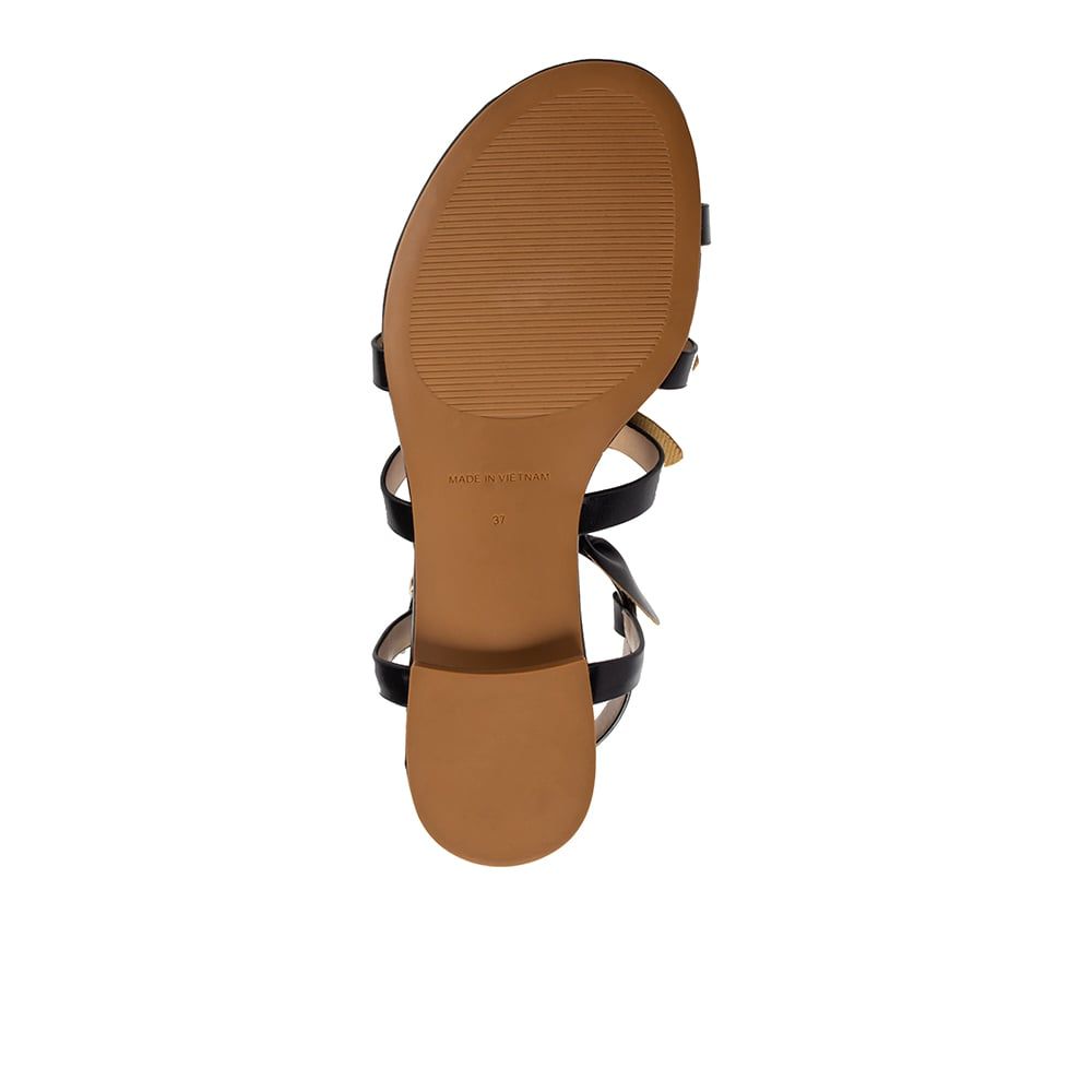 Giày xăng đan quai ngang phối nơ SD01065