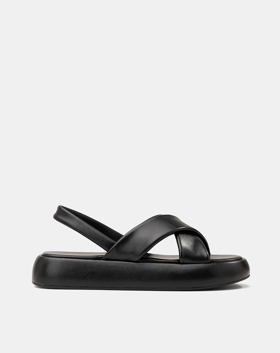 Giày Sandal Quai Chéo Hiệu Ứng Phồng