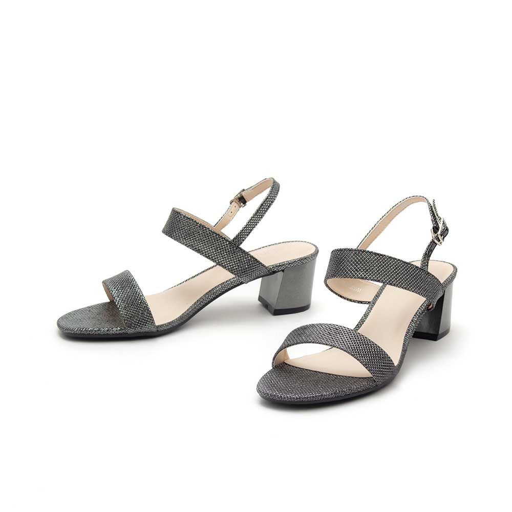 Giày xăng đan gót trụ 5cm phối nhũ SD05032