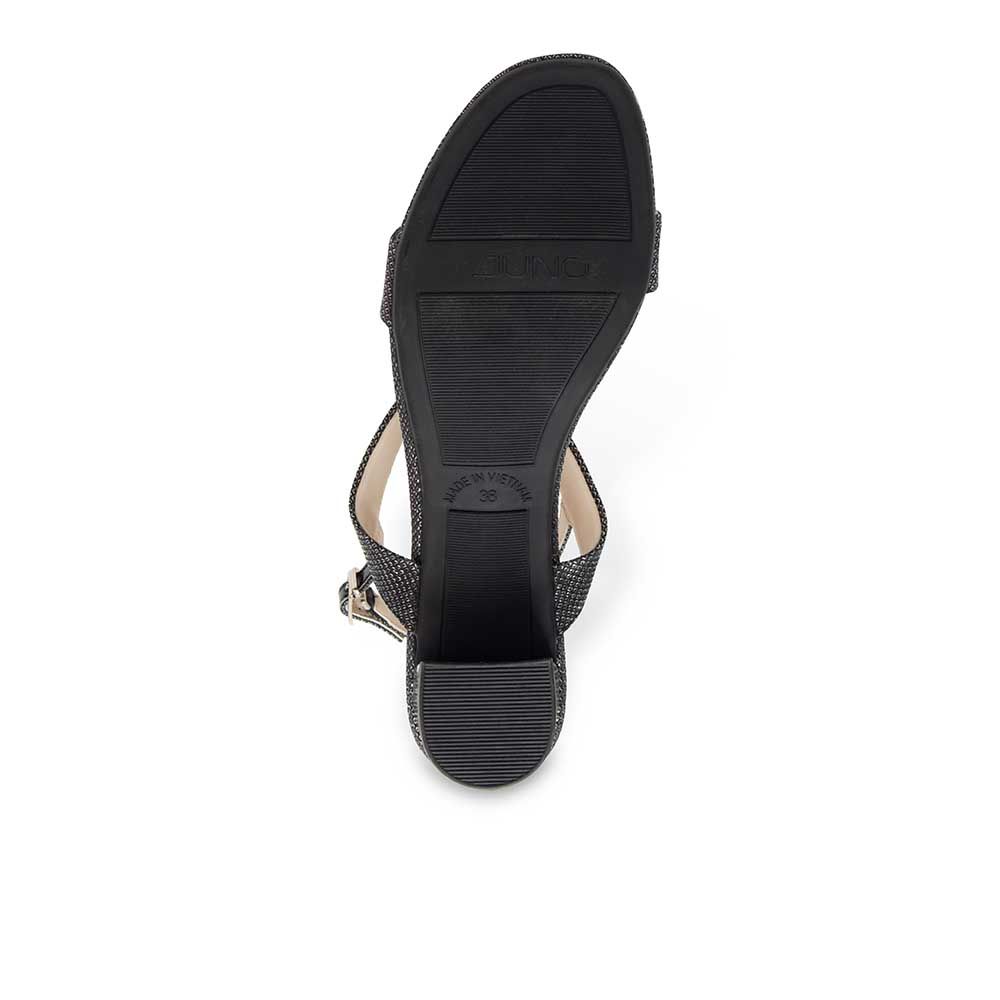 Giày xăng đan gót trụ 5cm phối nhũ SD05032