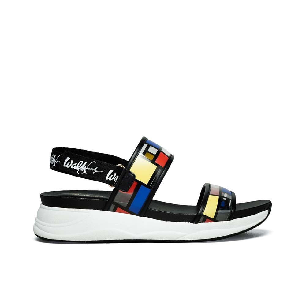 Giày sandal đế thể thao hoạ tiết Mondrian