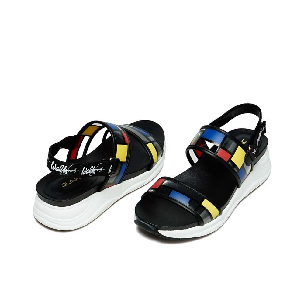 Giày sandal đế thể thao hoạ tiết Mondrian