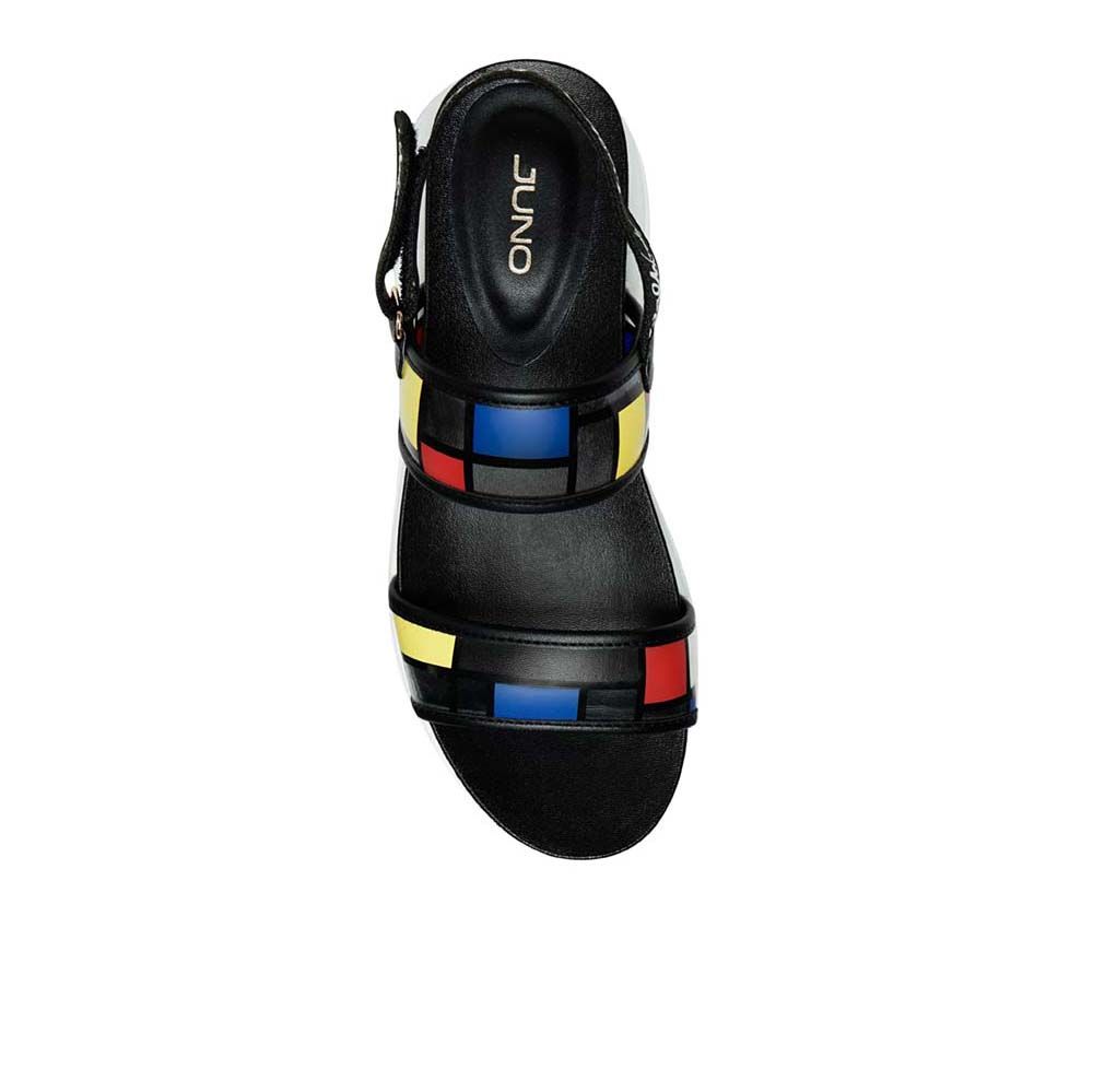 Giày sandal đế thể thao hoạ tiết Mondrian