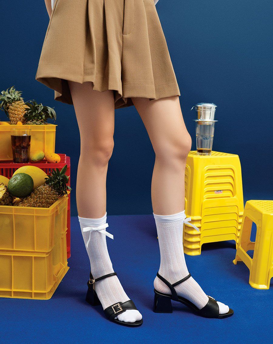Giày Sandal Quai Đắp Phối Khóa