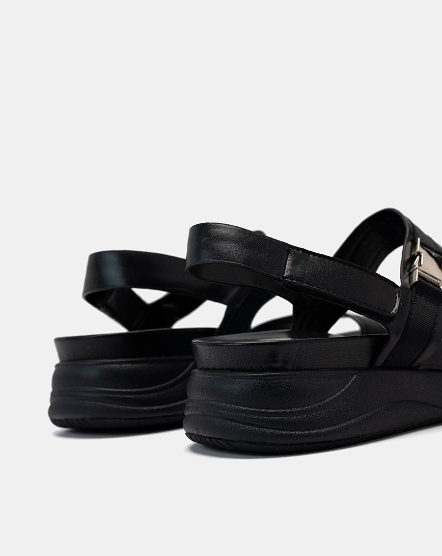 Giày Sandal Đế Thể Thao Phối Khóa Trang Trí
