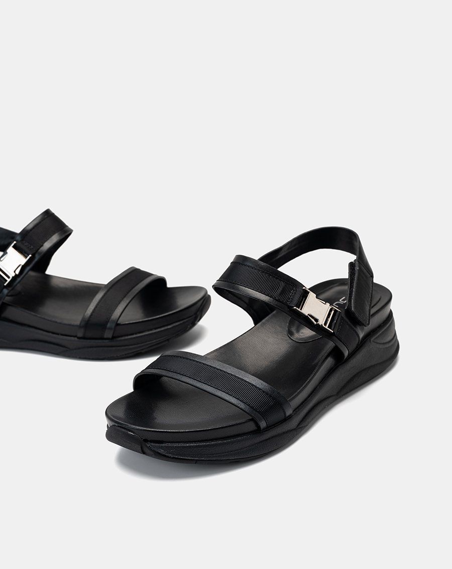 Giày Sandal Đế Thể Thao Phối Khóa Trang Trí