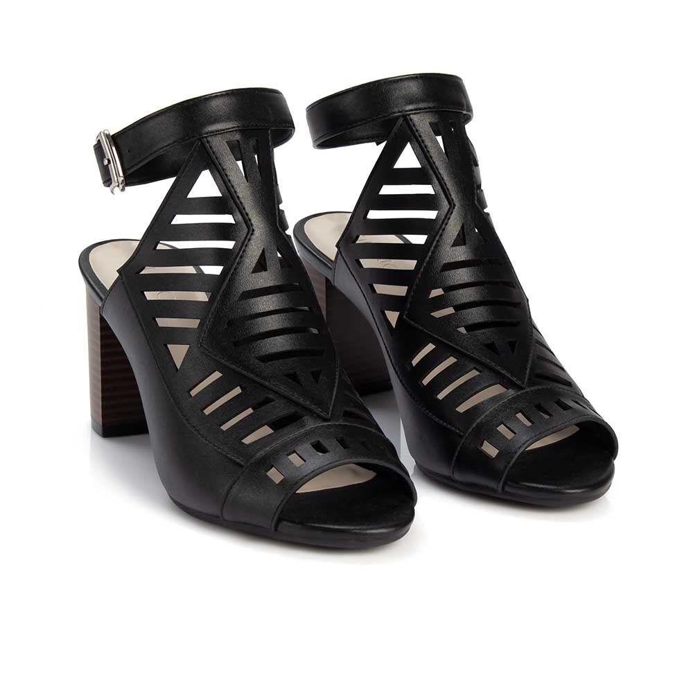 Giày xăng đan gót vuông 7cm phong cách Art Deco SD07028