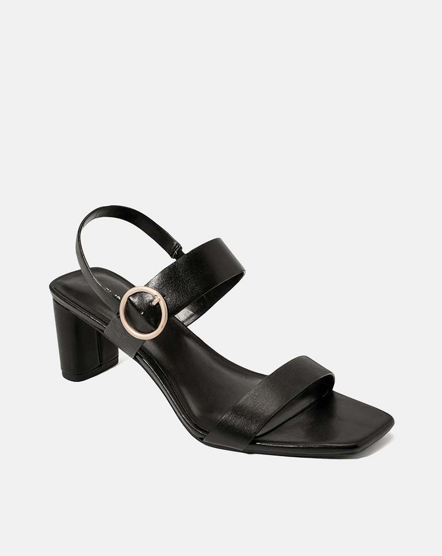 Giày sandal mũi vuông quai ngang