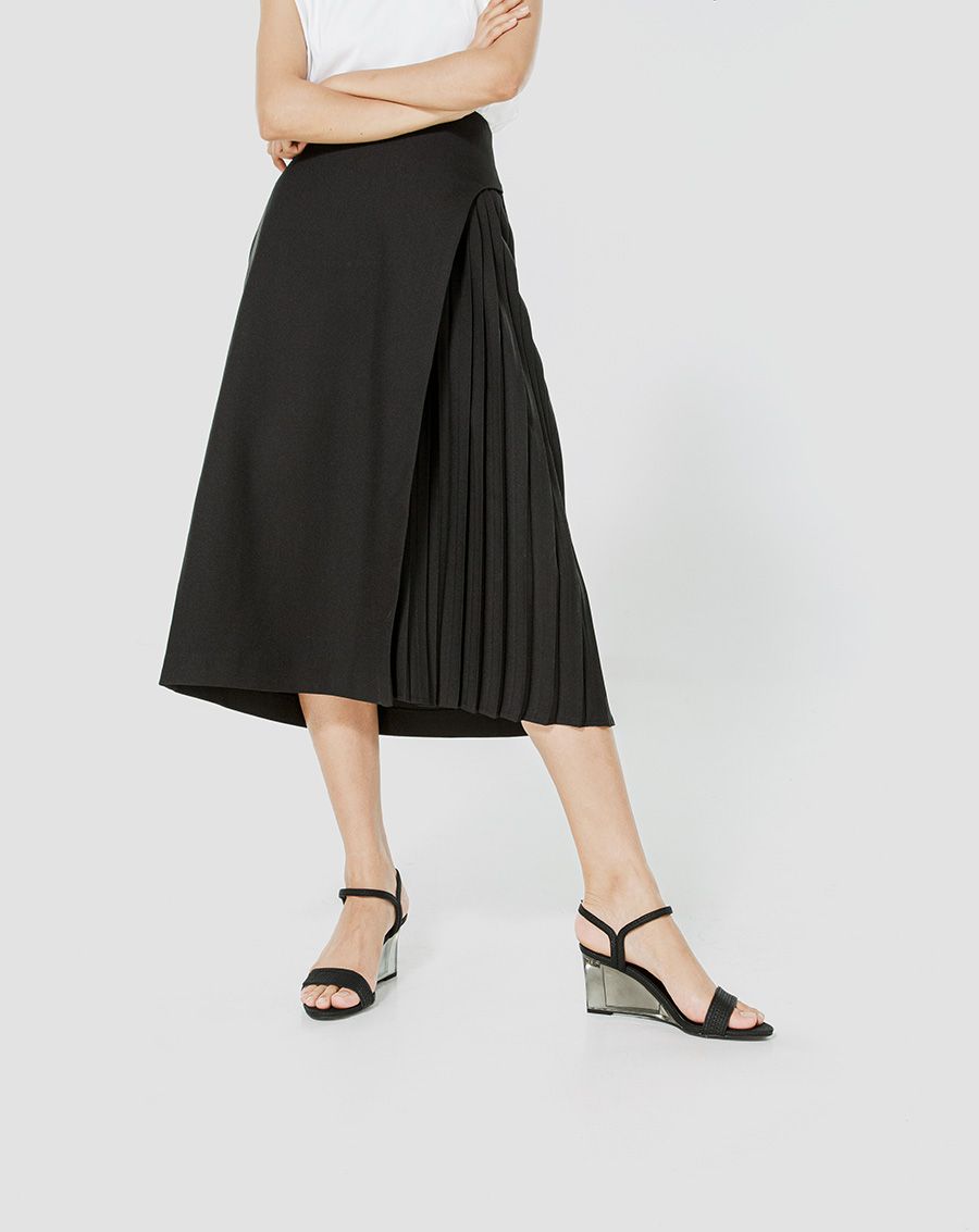 Giày sandal quai mũi ngang giả xé dán