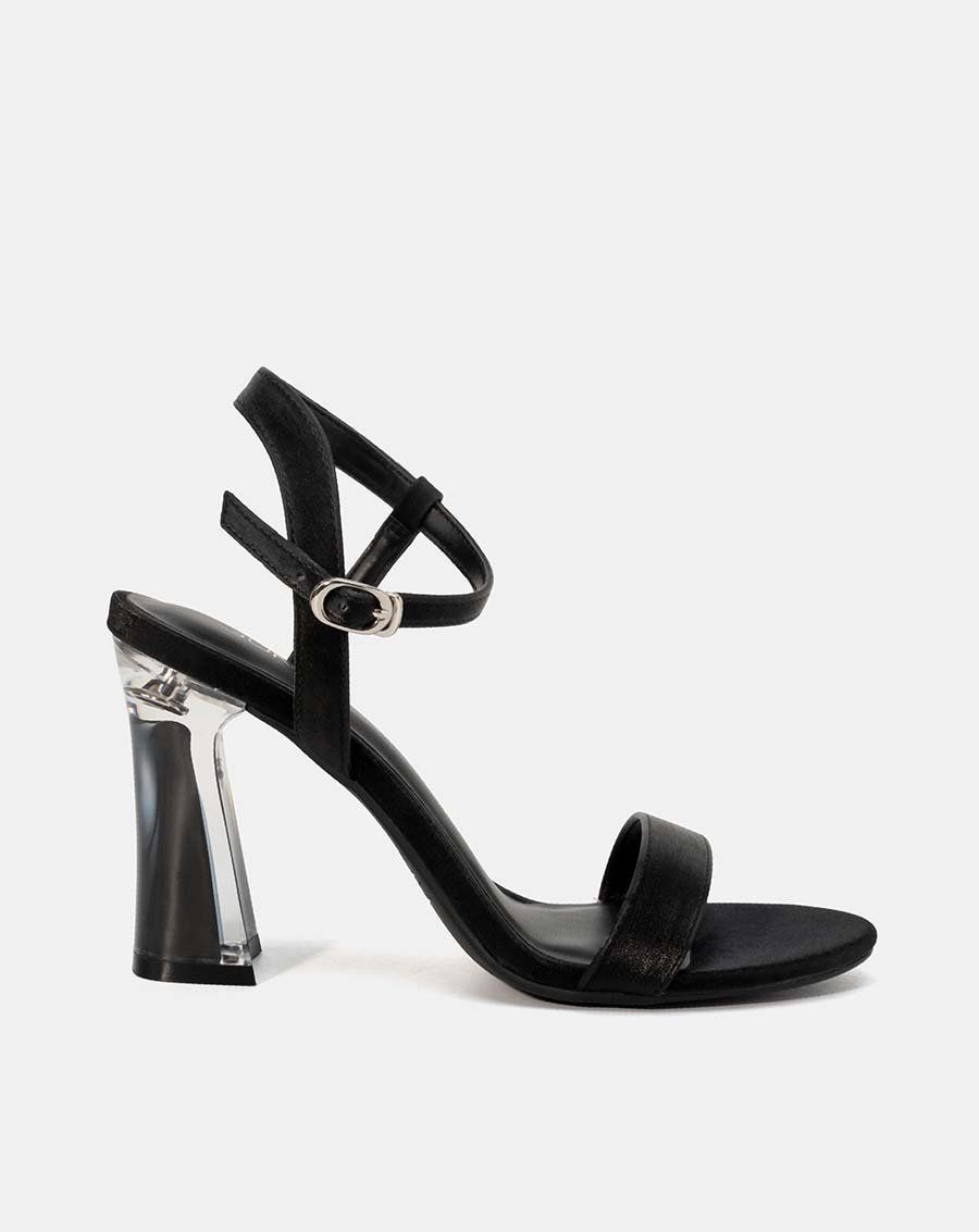 Giày sandal gót trong sơn ombre