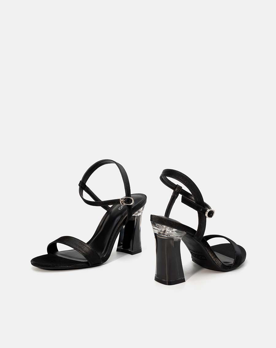 Giày sandal gót trong sơn ombre