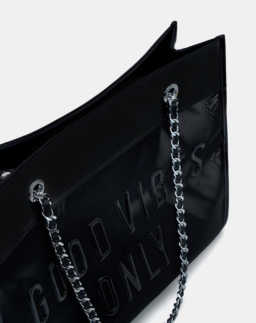 Túi Xách Lớn Tote Lưới Good Vibes Only