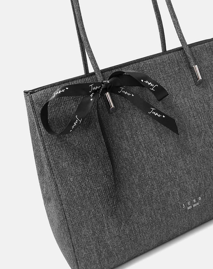 Túi Xách Lớn Tote Lớn Trang Trí Nơ Ruy Băng