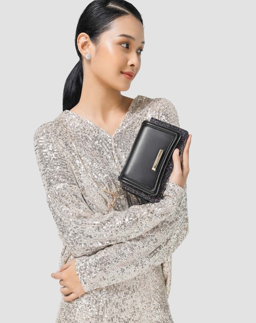 Túi xách nhỏ clutch có 2 thiết kế dây đeo