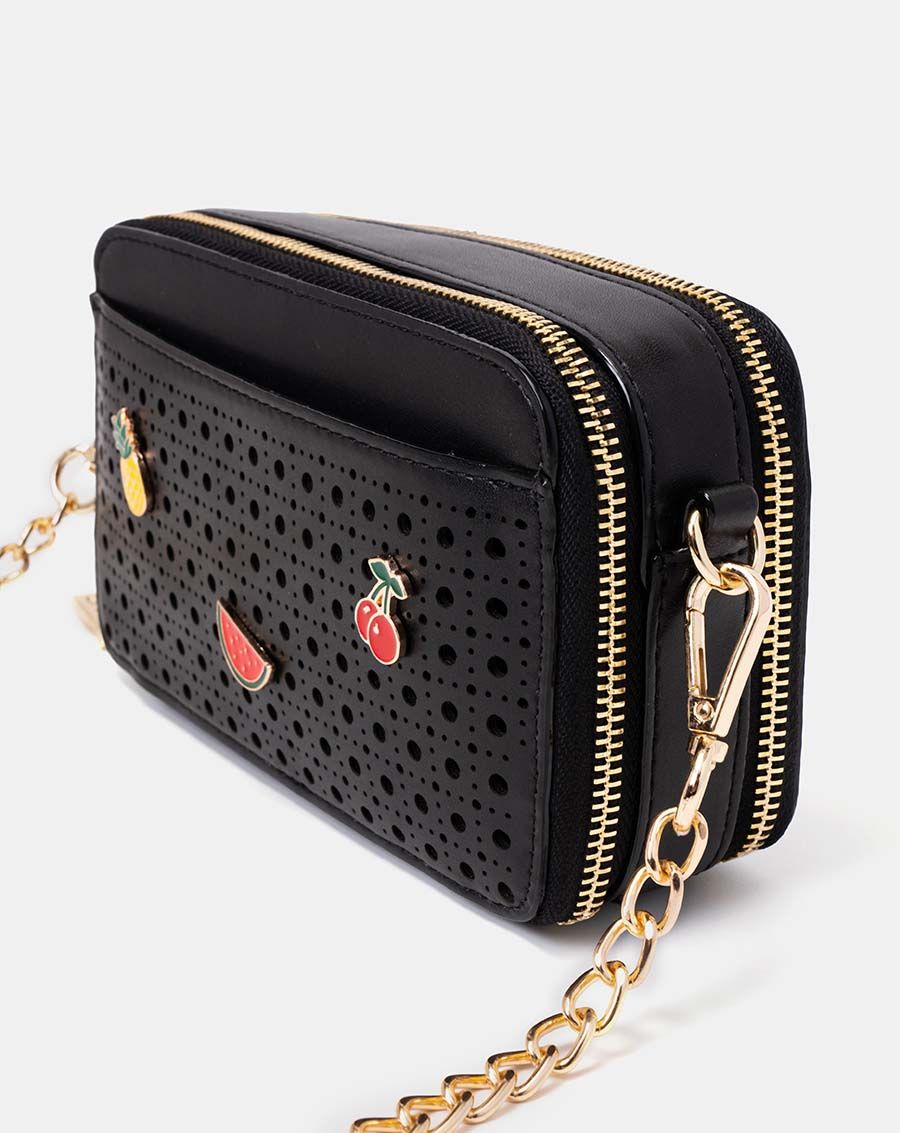 Túi xách nhỏ snapshot cắt lazer charm trang trí