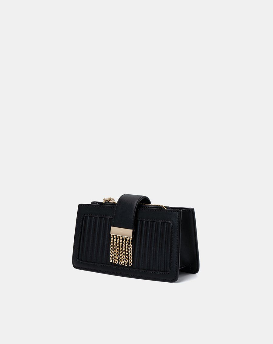 Túi xách nhỏ buckle flap trang trí khóa tua rua
