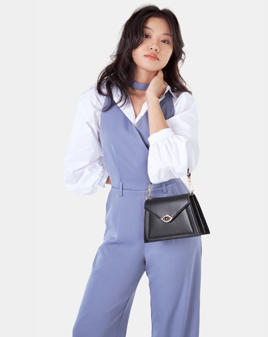 Túi xách nhỏ tay cầm xoắn khoá evil eye