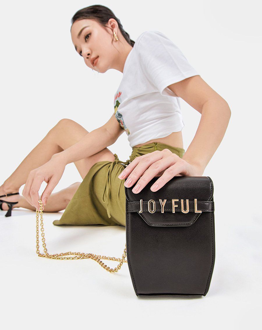Túi Xách Nhỏ Joyful Kết Hợp Họa Tiết Checkerboard - Outlet