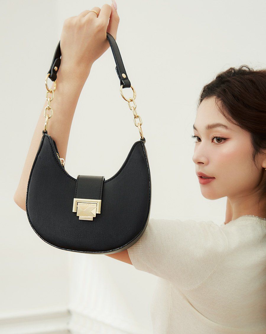 Túi Xách Nhỏ Hobo In Hoạ Tiết Chuyển Màu