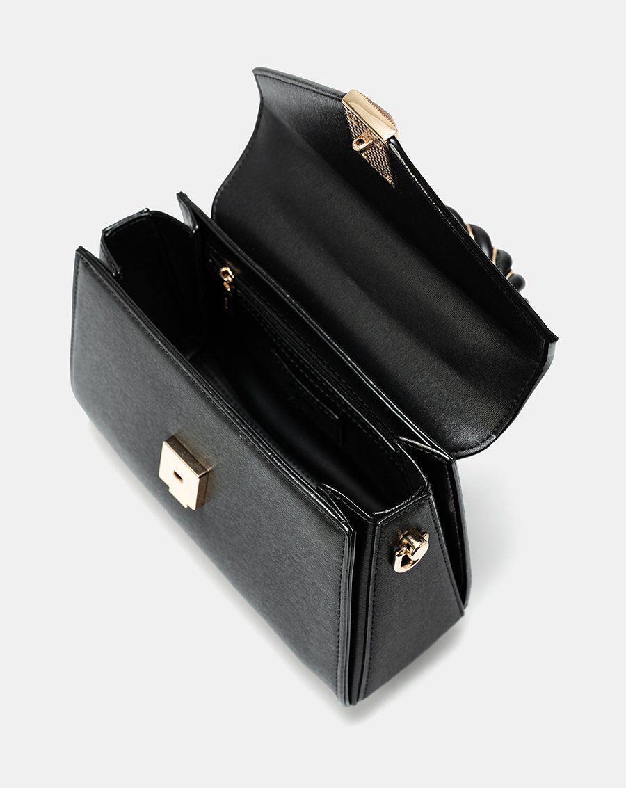 Túi Xách Nhỏ Tay Cầm Xoắn Phối Charm Trang Trí