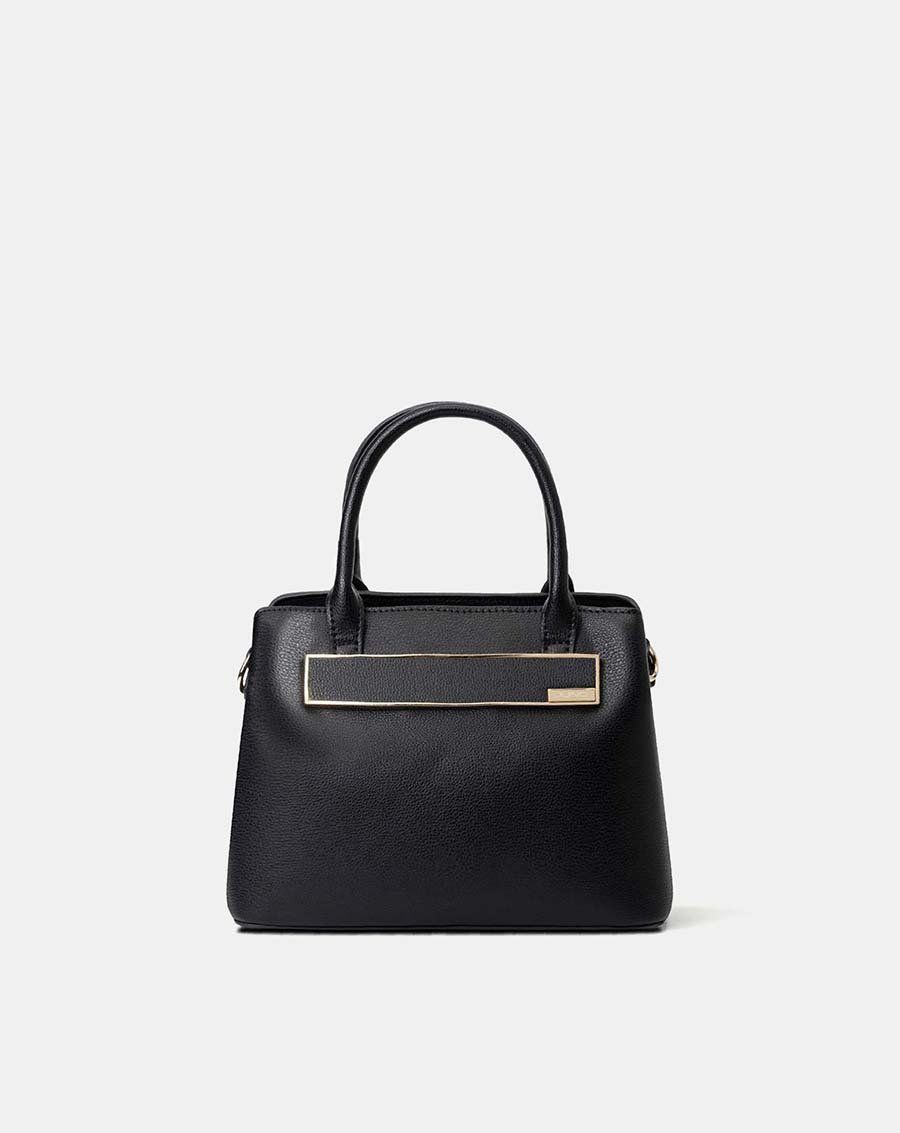 Túi xách trung satchel khóa trang trí to bản