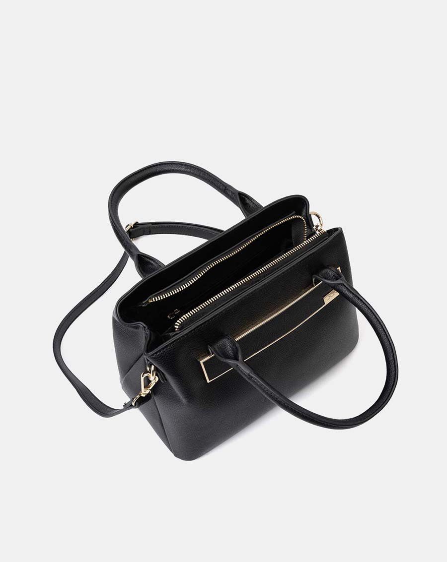 Túi xách trung satchel khóa trang trí to bản