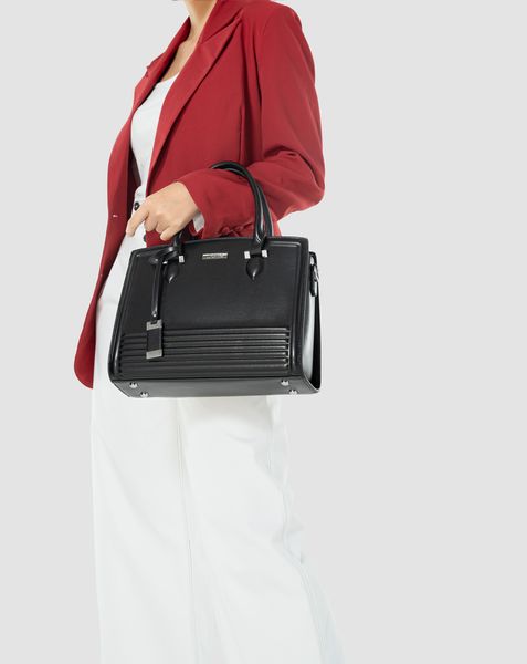 Túi xách trung dập sọc nổi