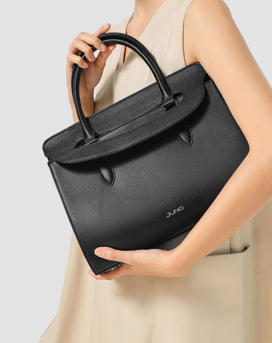 Túi xách trung tote trung nắp cách điệu