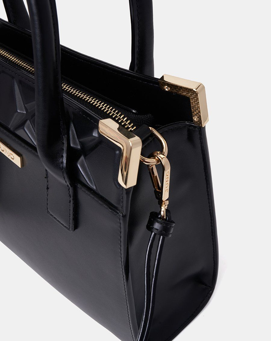 Túi Xách Trung Tote Trung Dập Nổi Hoạ Tiết