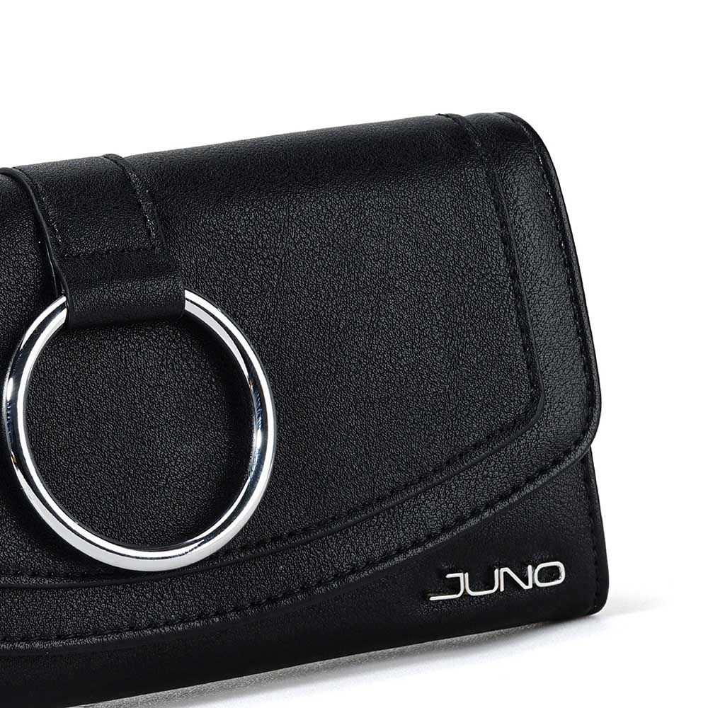 Ví cầm tay nắp gập trang trí khoen tròn VI109