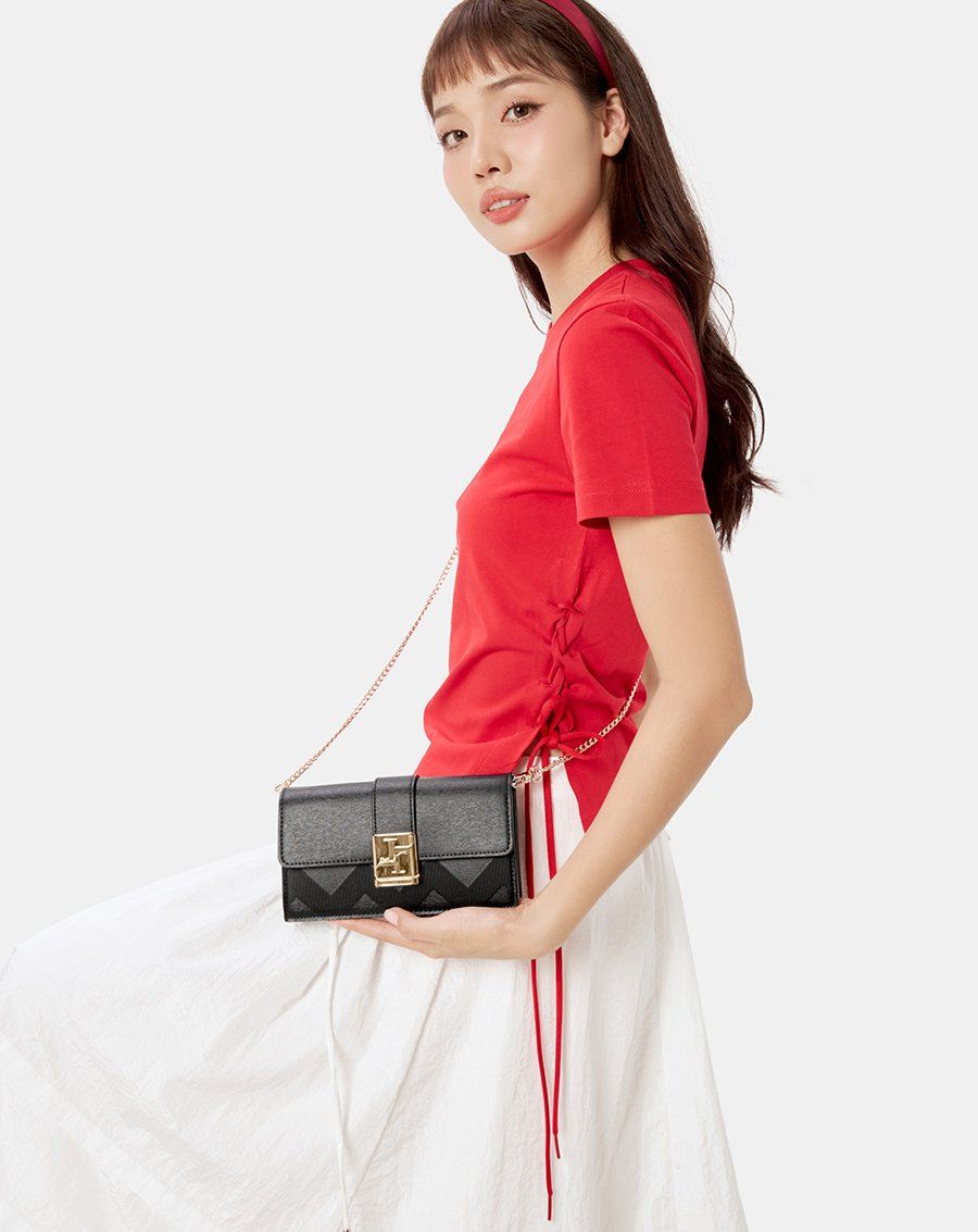 Ví Có Dây Đeo Dập Trang Trí