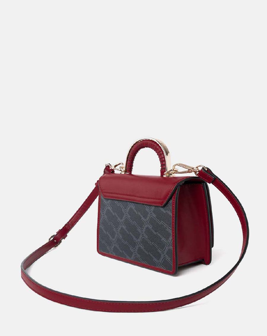 Túi xách nhỏ vuông góc họa tiết monogram