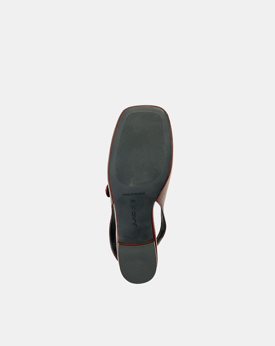 Giày Búp Bê Slingback Mũi Tròn