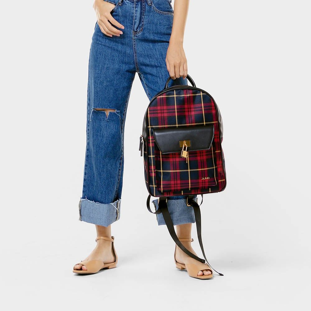 Balo chữ nhật hoa văn tartan