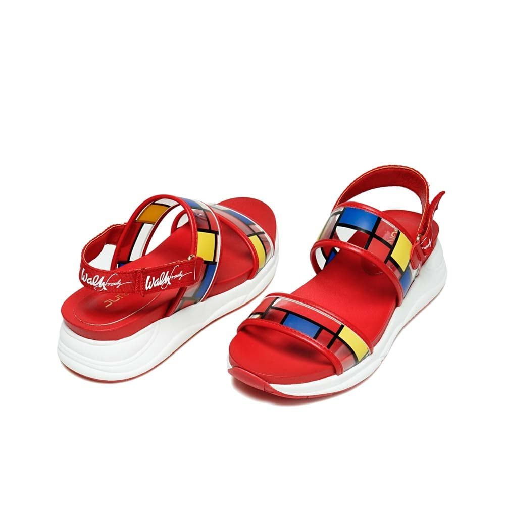 Giày sandal đế thể thao hoạ tiết Mondrian