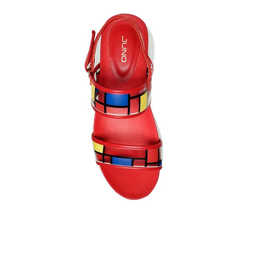 Giày sandal đế thể thao hoạ tiết Mondrian