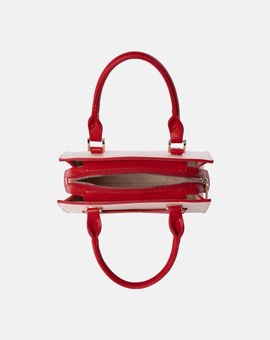 Túi xách trung satchel phối 2 tone