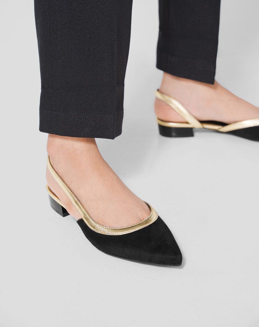 Giày búp bê mũi nhọn slingback