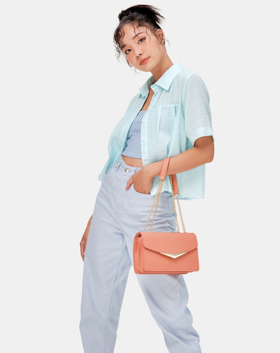 Túi Xách Nhỏ Đeo Chéo Nắp Gập
