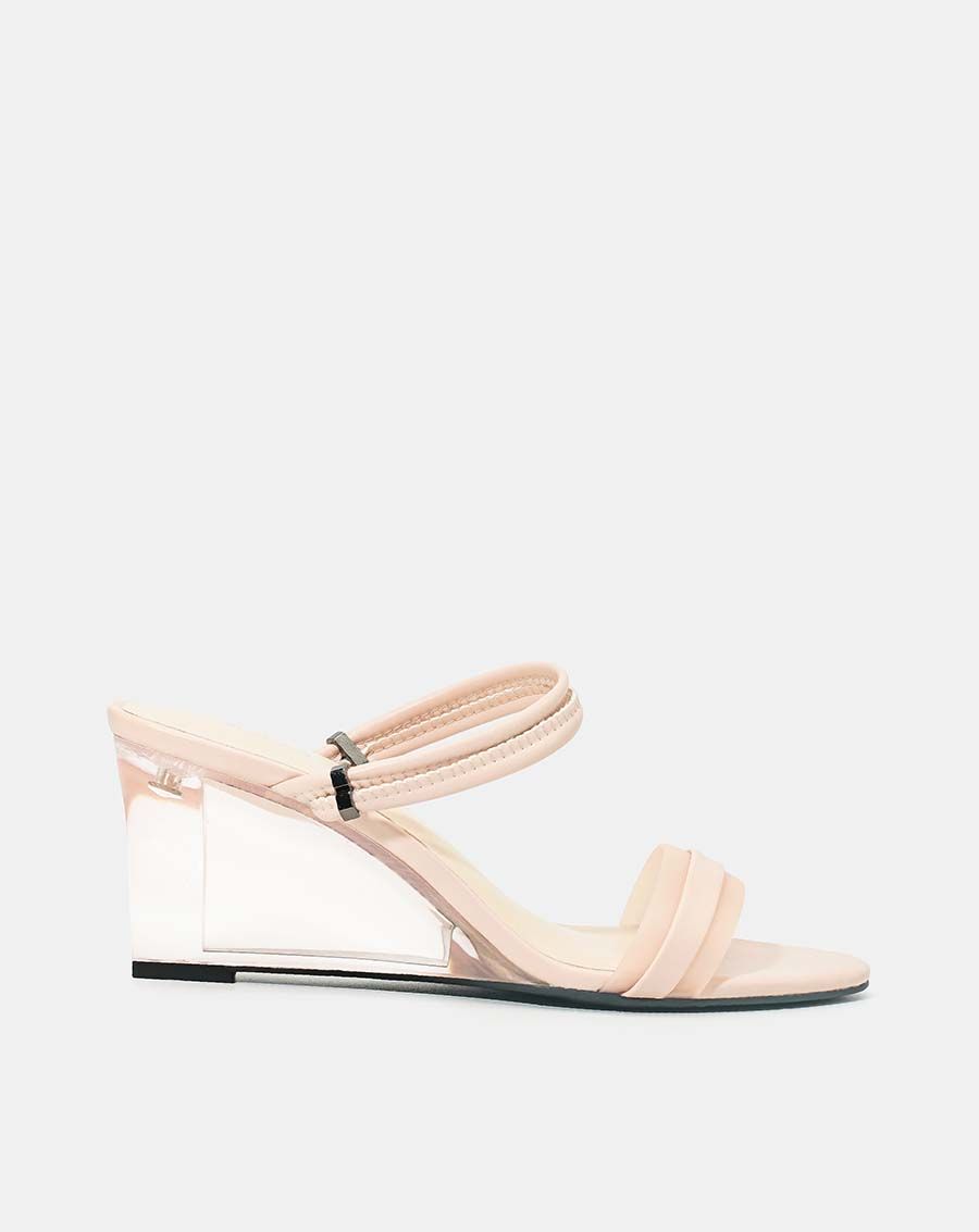 Giày sandal xuồng quai mũi ngang phối pvc