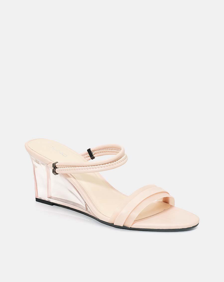 Giày sandal xuồng quai mũi ngang phối pvc