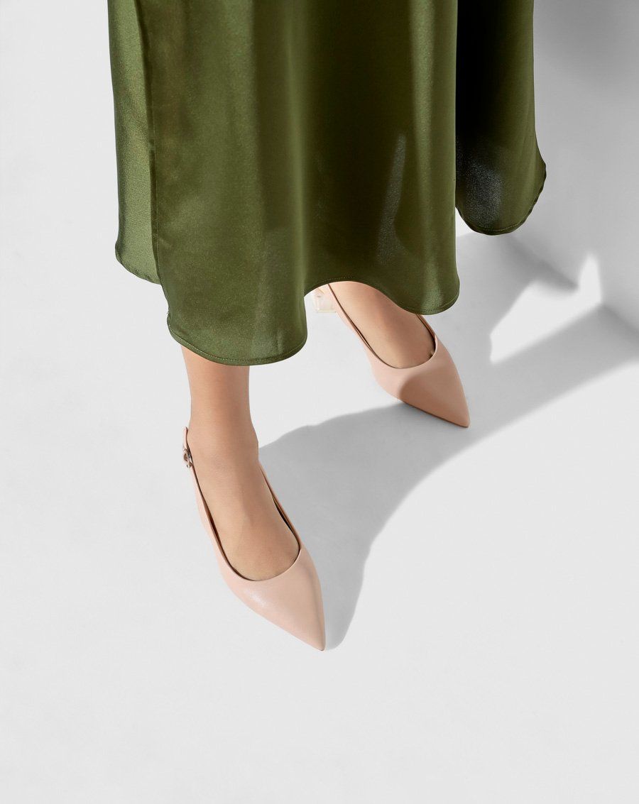 Giày cao gót slingback gót chuyển màu