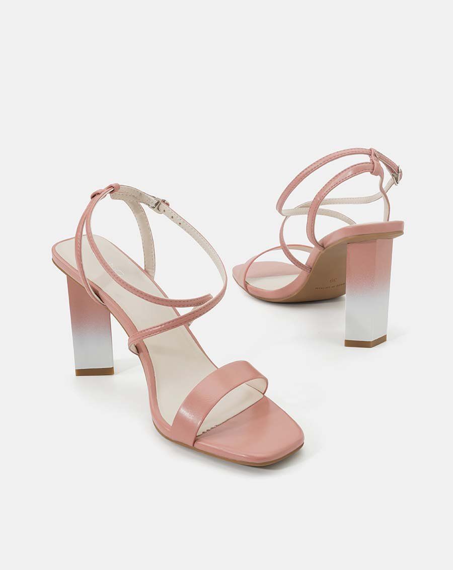 Giày sandal gót sơn chuyển màu