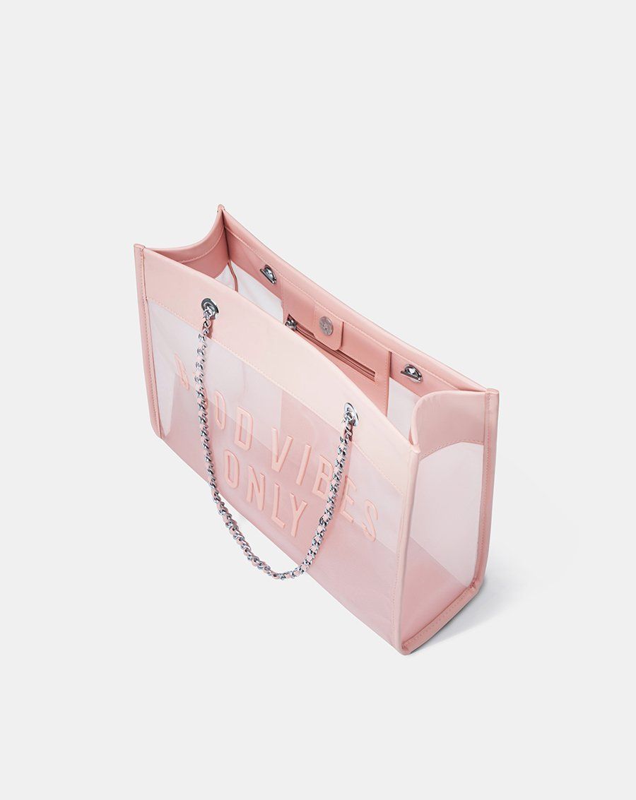 Túi Xách Lớn Tote Lưới Good Vibes Only