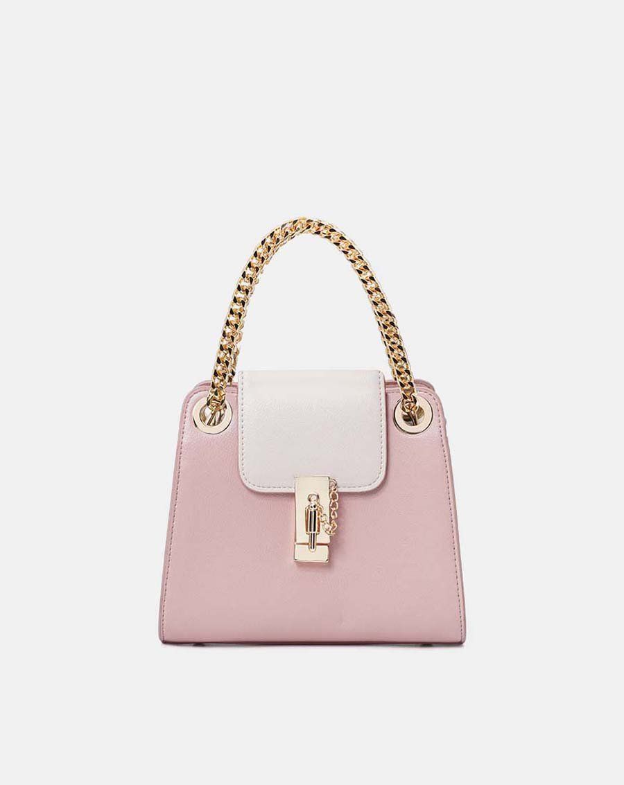 Túi xách nhỏ satchel cách điệu khóa gài