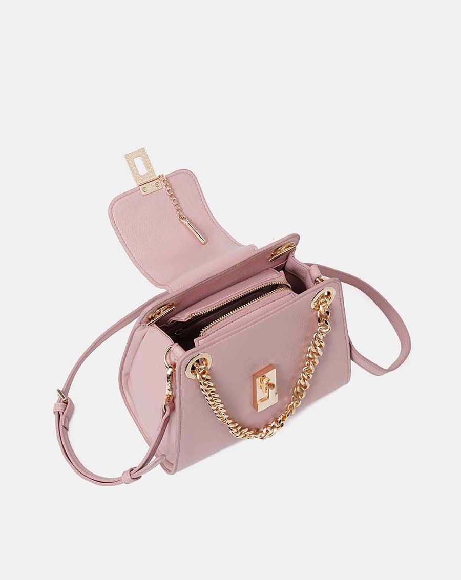 Túi xách nhỏ satchel cách điệu khóa gài