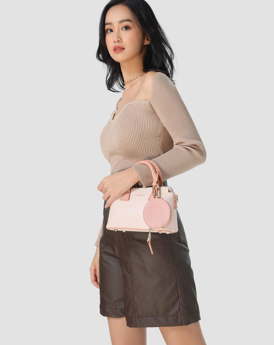 Túi xách nhỏ túi đeo chéo gắn charm trang trí