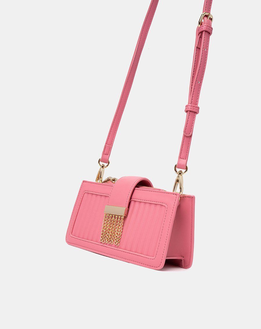Túi xách nhỏ buckle flap trang trí khóa tua rua