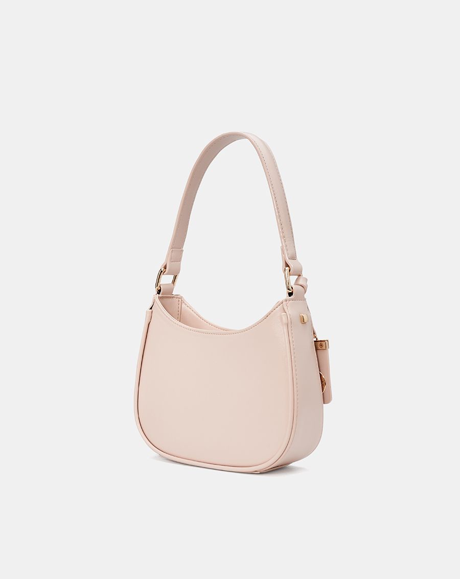 Túi Xách Nhỏ Hobo Dập Hoạ Tiết Phối Charm