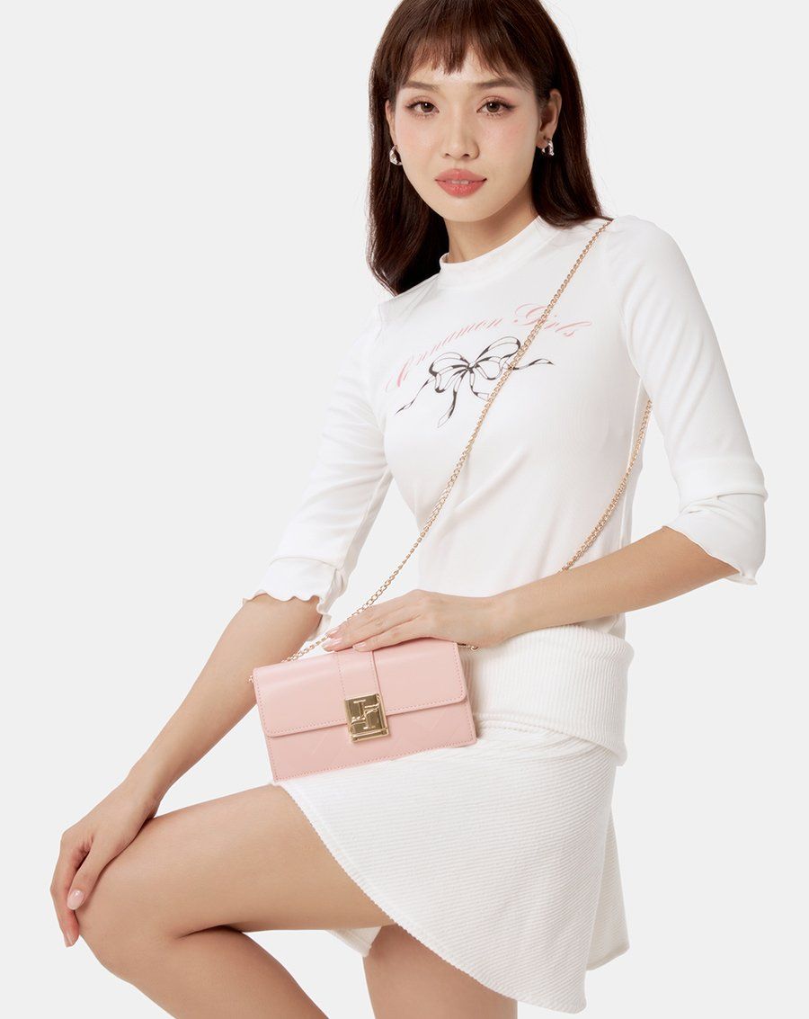 Ví Có Dây Đeo Dập Trang Trí